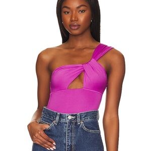 Women's One-Shoulder Pink Top